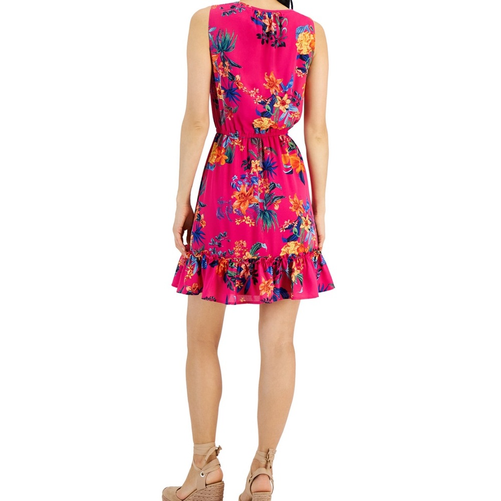 INC International Concepts Women’s Floral Pink A-Line Dress - Picture 9 of 10